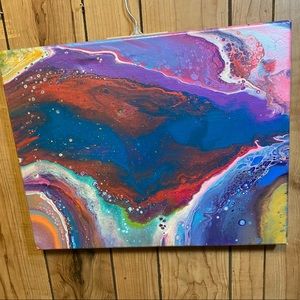 Acrylic pour painting 16x20